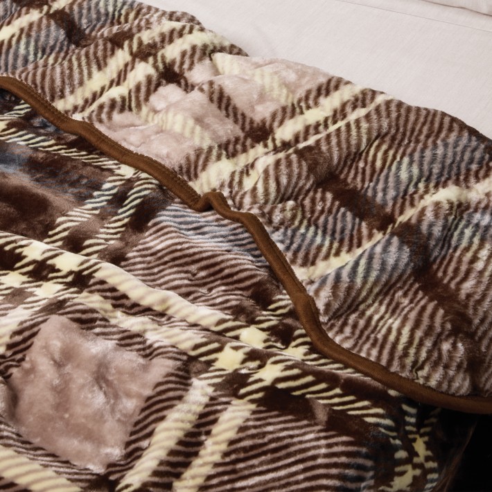 DAS HOME ΚΟΥΒΕΡΤΑ VELOUR ΥΠΕΡΔΙΠΛΗ 1384 BROWN