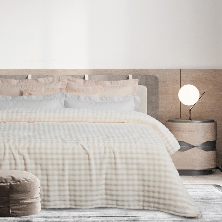 DAS HOME ΚΟΥΒΕΡΤΑ BUBBLE FLEECE 160Χ220 1369 IVORY
