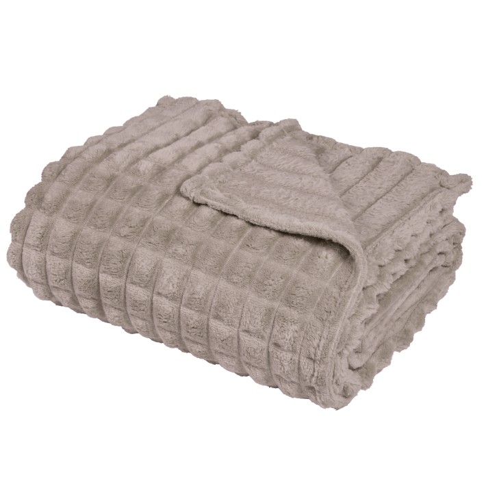 DAS HOME ΚΟΥΒΕΡΤΑ FLEECE 160Χ220 1387 TAUPE