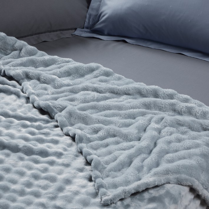 DAS HOME ΚΟΥΒΕΡΤΑ BUBBLE FLEECE 220Χ240 1371 LIGHT BLUE
