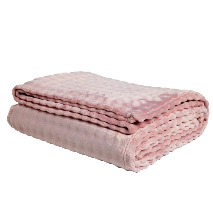 DAS HOME ΚΟΥΒΕΡΤΑ BUBBLE FLEECE 220Χ240 1372 DUSTY LILAC