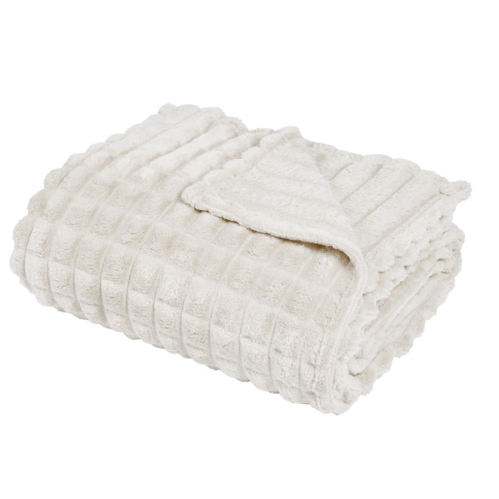 DAS HOME ΚΟΥΒΕΡΤΑ FLEECE 220Χ240 1386 WHITE