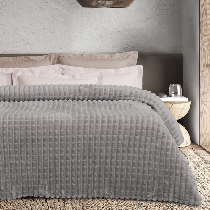 DAS HOME ΚΟΥΒΕΡΤΑ FLEECE 220Χ240 1389 GREY