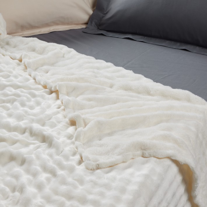 DAS HOME ΚΟΥΒΕΡΤΑ BUBBLE FLEECE 240Χ260 1369 IVORY