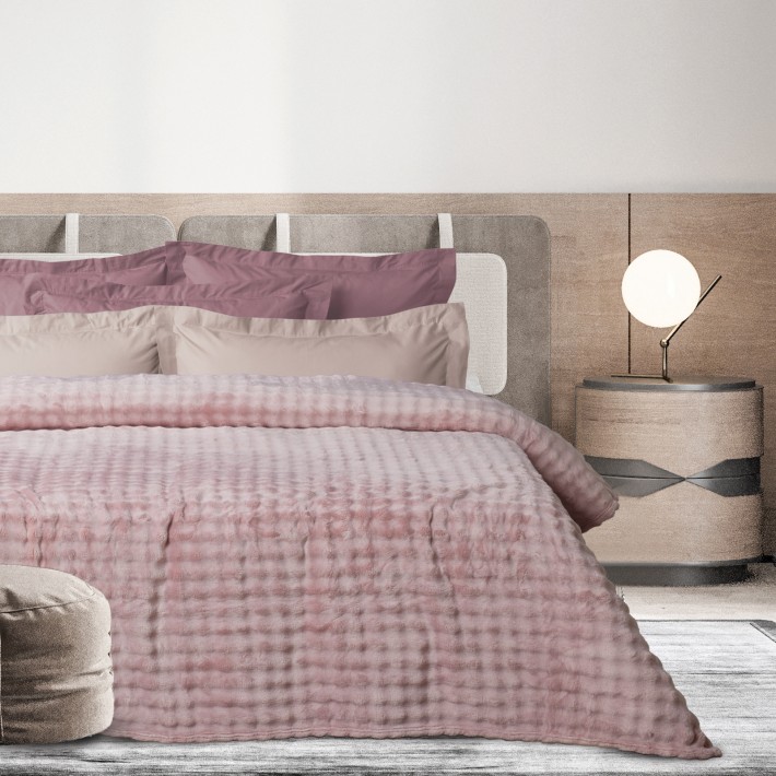 DAS HOME ΚΟΥΒΕΡΤΑ BUBBLE FLEECE 240Χ260 1372 DUSTY LILAC