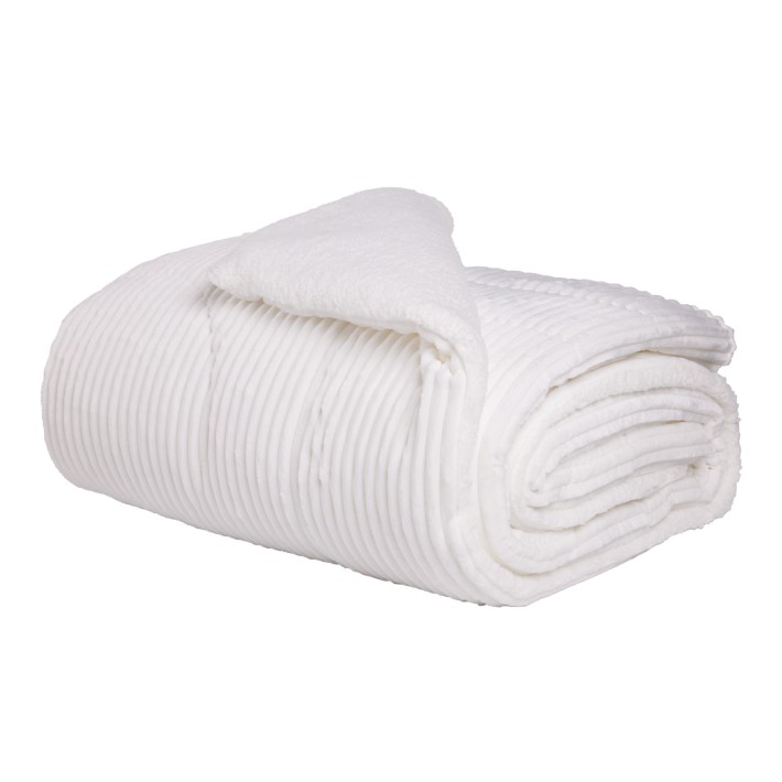 DAS HOME ΚΟΥΒΕΡΤΟΠΑΠΛΩΜΑ SHERPA ΜΟΝΟ 1364 WHITE