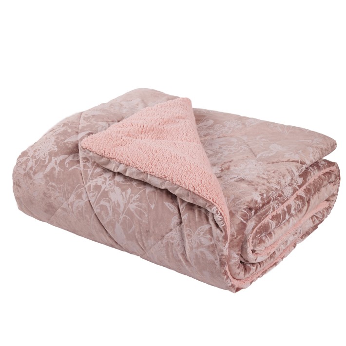 DAS HOME VELVET ΚΟΥΒΕΡΤΟΠΑΠΛΩΜΑ SHERPA ΜΟΝΟ 1377 NUDE