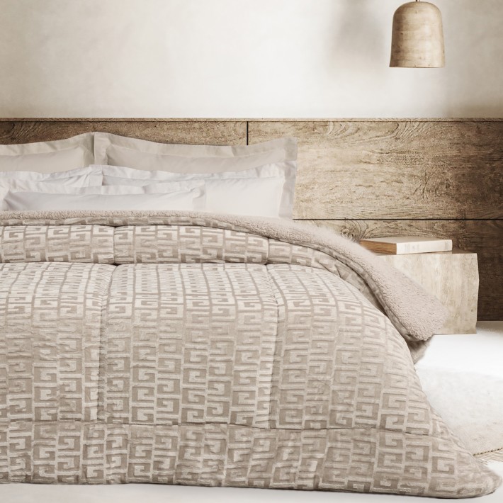 DAS HOME ΚΟΥΒΕΡΤΟΠΑΠΛΩΜΑ SHERPA ΜΟΝΟ 1393 TAUPE