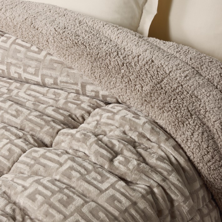 DAS HOME ΚΟΥΒΕΡΤΟΠΑΠΛΩΜΑ SHERPA ΥΠΕΡΔΙΠΛΟ 1393 TAUPE