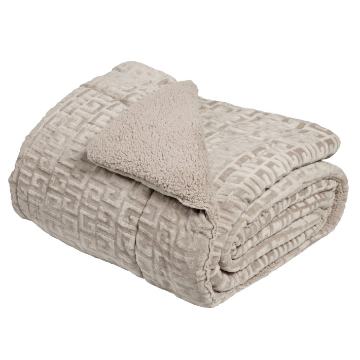 DAS HOME ΚΟΥΒΕΡΤΟΠΑΠΛΩΜΑ SHERPA ΥΠΕΡΔΙΠΛΟ 1393 TAUPE
