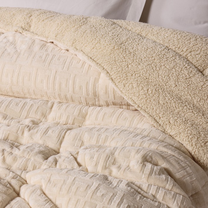 DAS HOME ΚΟΥΒΕΡΤΟΠΑΠΛΩΜΑ SHERPA ΥΠΕΡΔΙΠΛΟ 1394 BEIGE