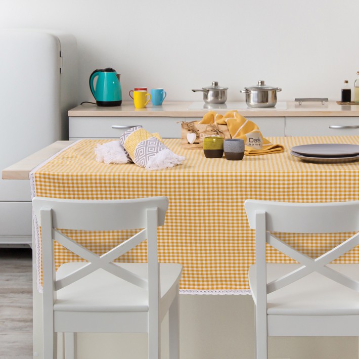 DAS HOME ΖΑΚΑΡ ΤΡΑΠΕΖΟΜΑΝΤΗΛΟ 140Χ180 0914 ORANGE