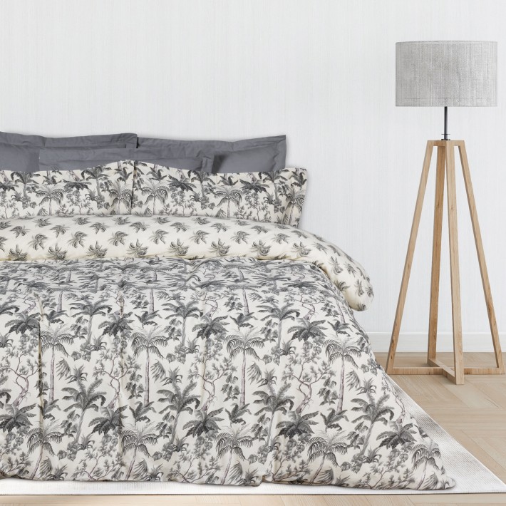 DAS HOME ΣΕΤ ΣΕΝΤΟΝΙΑ ΥΠΕΡΔΙΠΛΑ ΜΕ ΛΑΣΤΙΧΟ CASUAL 5429 ECRU, GREY