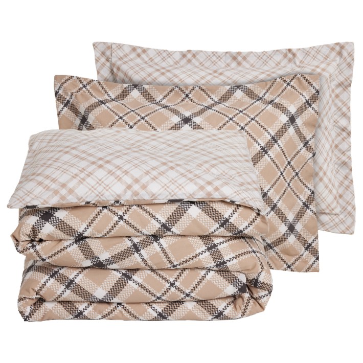 DAS HOME ΣΕΤ ΣΕΝΤΟΝΙΑ ΥΠΕΡΔΙΠΛΑ ΜΕ ΛΑΣΤΙΧΟ CASUAL 5435 BEIGE, BLACK