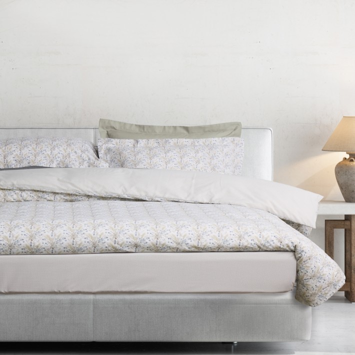 DAS HOME ΣΕΤ ΣΕΝΤΟΝΙΑ ΥΠΕΡΔΙΠΛΑ ΜΕ ΛΑΣΤΙΧΟ CASUAL 5440 BLUE, TAUPE