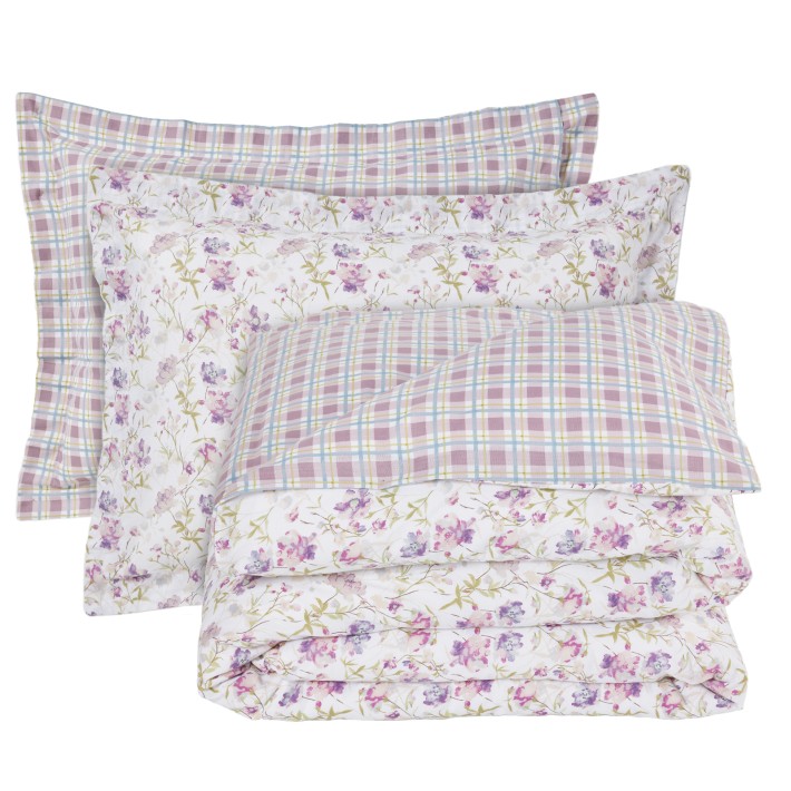 DAS HOME ΣΕΤ ΣΕΝΤΟΝΙΑ ΜΟΝΑ HAPPY 9675 IVORY, LILAC