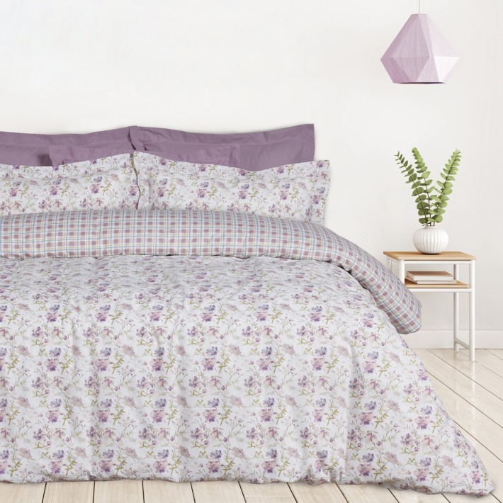 DAS HOME ΣΕΤ ΣΕΝΤΟΝΙΑ ΜΟΝΑ HAPPY 9675 IVORY, LILAC