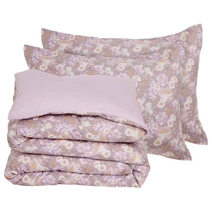 DAS HOME ΣΕΤ ΣΕΝΤΟΝΙΑ ΥΠΕΡΔΙΠΛΑ HAPPY FLANNEL 9682 GREY, LILAC