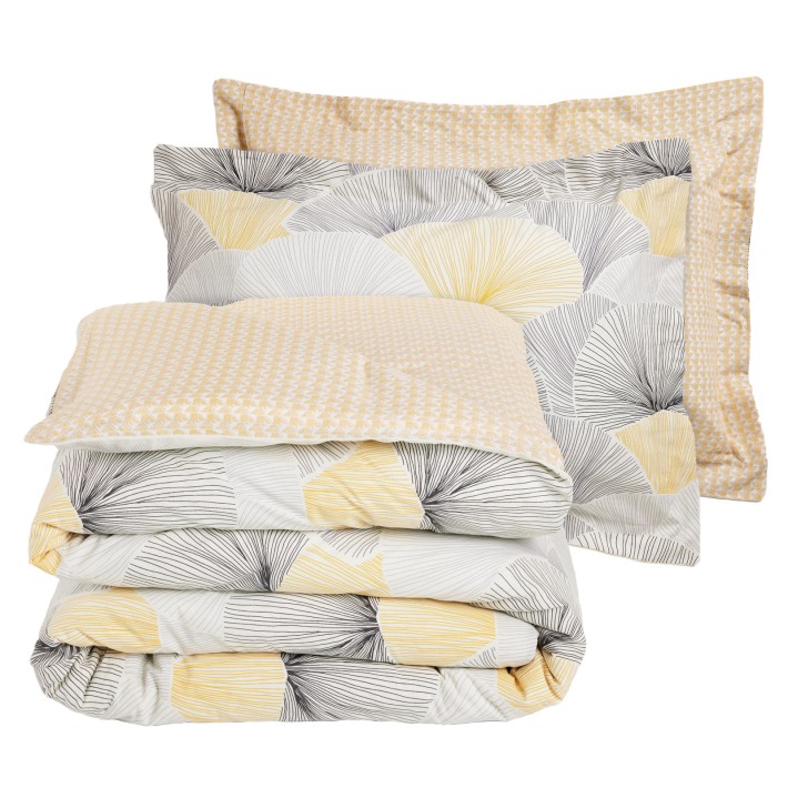 DAS HOME ΣΕΤ ΣΕΝΤΟΝΙΑ ΥΠΕΡΔΙΠΛΑ HAPPY 9683 GREY, OCHRE