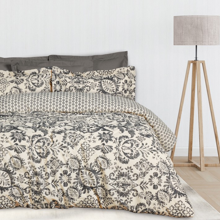 DAS HOME ΣΕΤ ΣΕΝΤΟΝΙΑ KING HAPPY 9677 BLACK, TAUPE