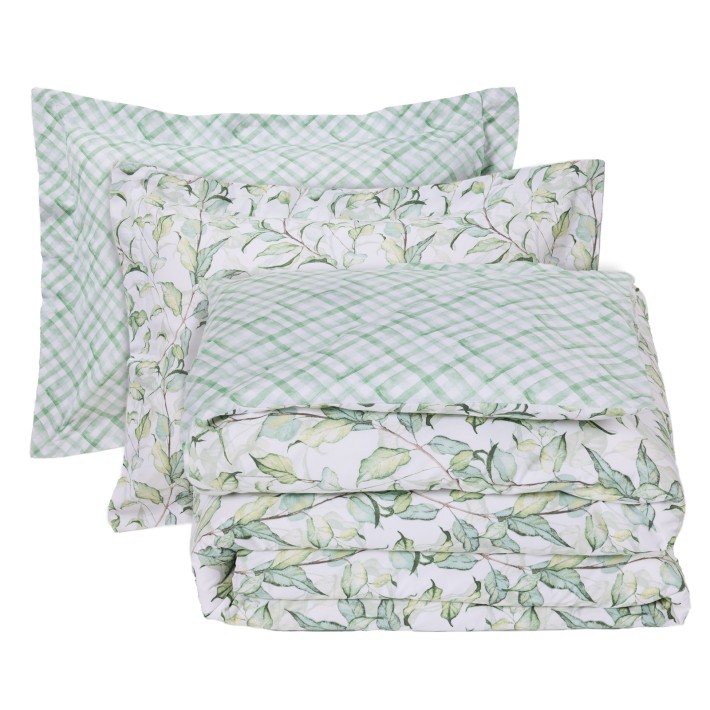 DAS HOME ΣΕΤ ΣΕΝΤΟΝΙΑ ΥΠΕΡΔΙΠΛΑ DAILY 3173 GREEN, WHITE