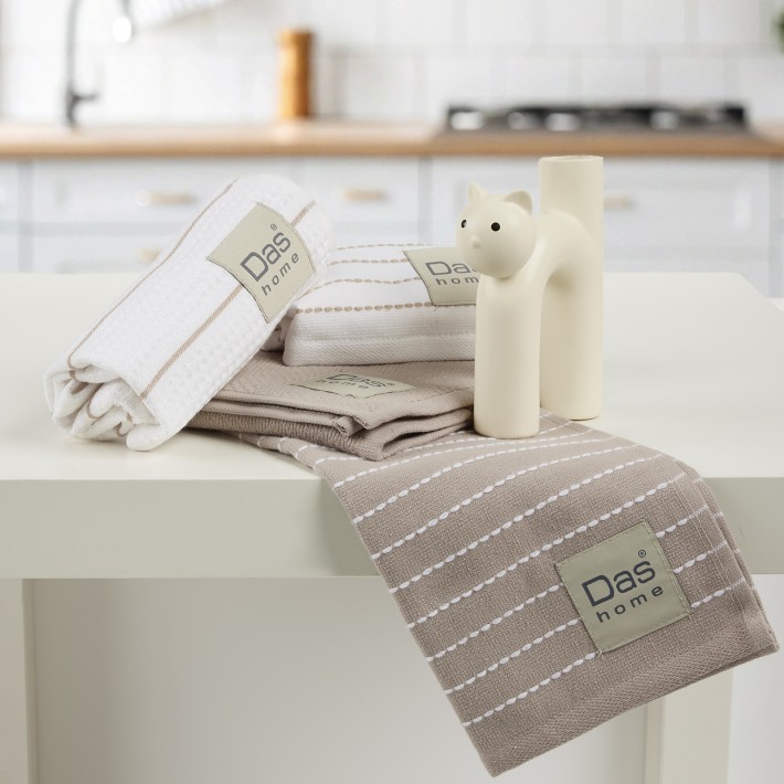 DAS HOME ΣΕΤ ΠΟΤΗΡΟΠΑΝΑ 2ΤΜΧ 30Χ50 0825 TAUPE, WHITE