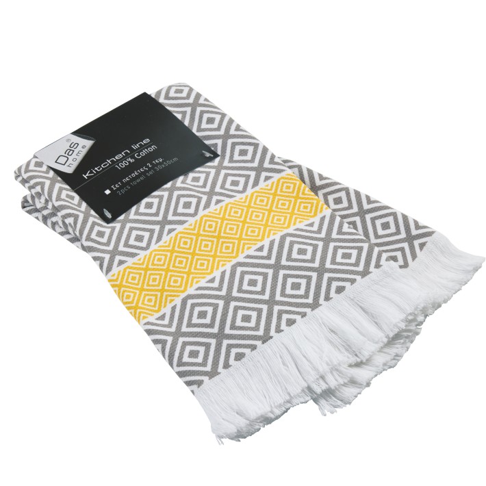 DAS HOME ΣΕΤ ΠΟΤΗΡΟΠΑΝΑ 2ΤΜΧ 30Χ50 0895 GREY, YELLOW