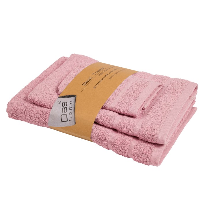 DAS HOME ΣΕΤ ΠΕΤΣΕΤΕΣ 3ΤΕΜΑΧΙΩΝ BEST 0708 PINK
