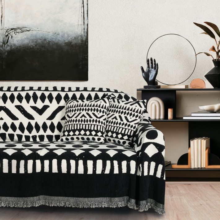 DAS HOME ΜΑΞΙΛΑΡΙ ΦΙΓΟΥΡΑΣ 40Χ40 0277 BLACK, CREAM