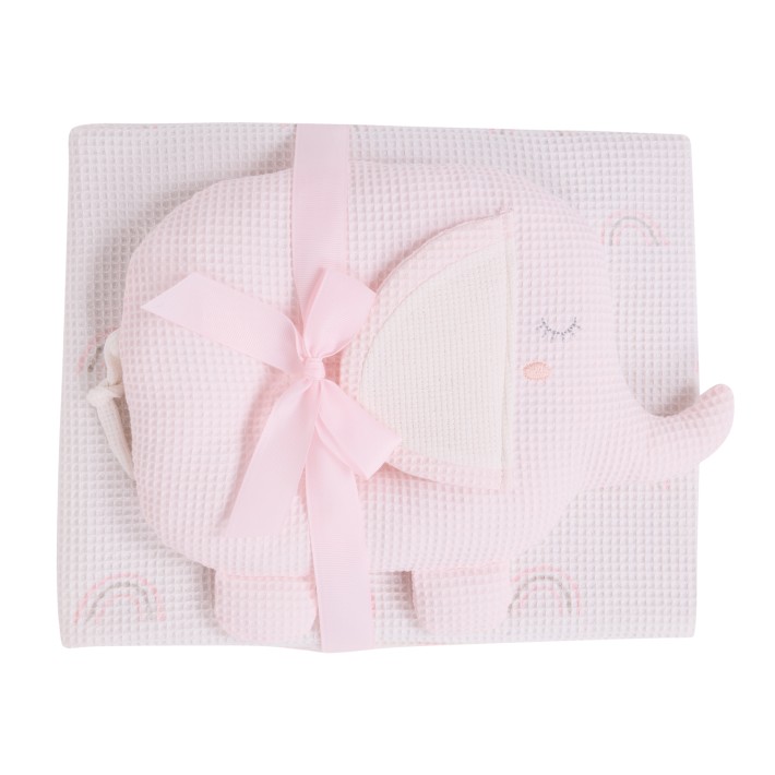 DAS BABY ΚΟΥΒΕΡΤΑ ΠΙΚΕ 75X100 RELAX 4957 GREY, PINK, WHITE