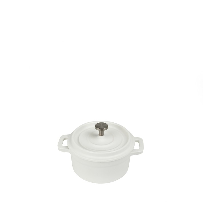 VOLCANO ΚΑΤΣΑΡΟΛΑΚΙ CAST-IRON ΛΕΥΚΟ ΜΕ ENAMEL 250ML 10ΕΚ.