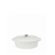 VOLCANO ΚΑΤΣΑΡΟΛΑΚΙ ΟΒΑΛ CAST-IRON ΛΕΥΚΟ ΜΕ ENAMEL 300ML 13(16INCL. HANDLES)X9,5X7,5ΕΚ.