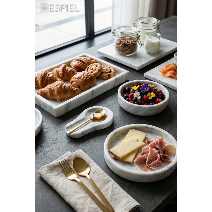 SPOON REST/ASHTRAY ΑΠΟ ΜΑΡΜΑΡΟ ΛΕΥΚΟ 10ΕΚ.