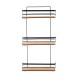 ESTIA ΕΤΑΖΕΡΑ BAMBOO ESSENTIALS ΜΕΤΑΛΛΙΚΗ ΙΣΙΑ 3 ΘΕΣΕΩΝ 25.5x10.5x49cm ΜΑΥΡΗ