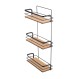 ESTIA ΕΤΑΖΕΡΑ BAMBOO ESSENTIALS ΜΕΤΑΛΛΙΚΗ ΙΣΙΑ 3 ΘΕΣΕΩΝ 25.5x10.5x49cm ΜΑΥΡΗ