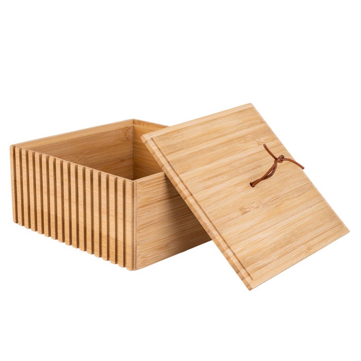 ESTIA ΚΟΥΤΙ ΑΠΟΘΗΚΕΥΣΗΣ ΚΑΙ ΟΡΓΑΝΩΣΗΣ ΜΠΑΝΙΟΥ BAMBOO ESSENTIALS 15x15x7cm