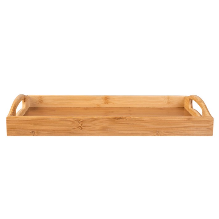 ESTIA ΔΙΣΚΟΣ ΣΕΡΒΙΡΙΣΜΑΤΟΣ BAMBOO ESSENTIALS ΜΕ ΛΑΒΕΣ ΜΕΤΑΦΟΡΑΣ 44x29.5x5.5cm