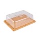 ESTIA ΒΑΣΗ ΤΥΡΙΩΝ BAMBOO ESSENTIALS ΜΕ ΠΛΑΣΤΙΚΌ ΚΑΠΑΚΙ 24x18x7.5cm