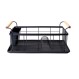 ESTIA ΠΙΑΤΟΘΗΚΗ BAMBOO ESSENTIALS ΜΕΤΑΛΛΙΚΗ ΜΕ ΛΑΒΕΣ 44x32x20cm ΜΑΥΡΗ