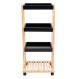 ESTIA ΤΡΟΛΛΕΙ ΚΟΥΖΙΝΑΣ BAMBOO ESSENTIALS 4 ΕΠΙΠΕΔΩΝ 40x30x88cm ΜΑΥΡΟ