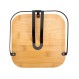 ESTIA ΧΑΡΤΟΠΕΤΣΕΤΟΘΗΚΗ BAMBOO ESSENTIALS ΤΕΤΡΑΓΩΝΗ ΜΕΤΑΛΛΙΚΗ 20x20x7cm
