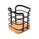 ESTIA ΘΗΚΗ ΓΙΑ ΚΟΥΤΑΛΕΣ BAMBOO ΜΕΤΑΛΛΙΚΗ 12x12x14.5cm ΜΑΥΡΗ