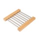 ESTIA ΒΑΣΗ ΜΑΓΕΙΡΙΚΟΥ ΣΚΕΥΟΥΣ BAMBOO ESSENTIALS ME ΑΝΟΞΕΙΔΩΤΟ ΑΤΣΑΛΙ ΠΤΥΣΣΟΜΕΝΗ 22x21.3x2.2cm