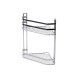 ESTIA ΕΤΑΖΕΡΑ ELEGANT ΜΕΤΑΛΛΙΚΗ ΓΩΝΙΑΚΗ 2 ΘΕΣΕΩΝ 32x28x18cm ΧΡΩΜΙΟΥ