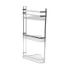 ESTIA ΕΤΑΖΕΡΑ ELEGANT ΜΕΤΑΛΛΙΚΗ ΓΩΝΙΑΚΗ 3 ΘΕΣΕΩΝ 54x28x18cm ΧΡΩΜΙΟΥ
