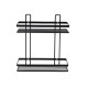 ESTIA ΕΤΑΖΕΡΑ ELEGANT ΜΕΤΑΛΛΙΚΗ ΙΣΙΑ 2 ΘΕΣΕΩΝ 27x25x12.5cm ΜΑΥΡΗ