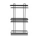 ESTIA ΕΤΑΖΕΡΑ ELEGANT ΜΕΤΑΛΛΙΚΗ ΙΣΙΑ 3 ΘΕΣΕΩΝ 46x25x12.5cm ΜΑΥΡΗ