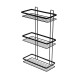 ESTIA ΕΤΑΖΕΡΑ ELEGANT ΜΕΤΑΛΛΙΚΗ ΙΣΙΑ 3 ΘΕΣΕΩΝ 46x25x12.5cm ΜΑΥΡΗ