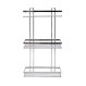 ESTIA ΕΤΑΖΕΡΑ ELEGANT ΜΕΤΑΛΛΙΚΗ ΙΣΙΑ 3 ΘΕΣΕΩΝ 46x25x12.5cm ΧΡΩΜΙΟΥ