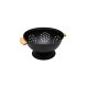ESTIA ΣΟΥΡΩΤΗΡΙ ΖΥΜΑΡΙΚΩΝ BAMBOO ESSENTIALS ΜΕΤΑΛΛΙΚΟ ΜΕ ΛΑΒΕΣ 24x24x13.7cm ΜΑΥΡΟ